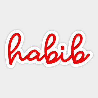 habib - supreme red Sticker